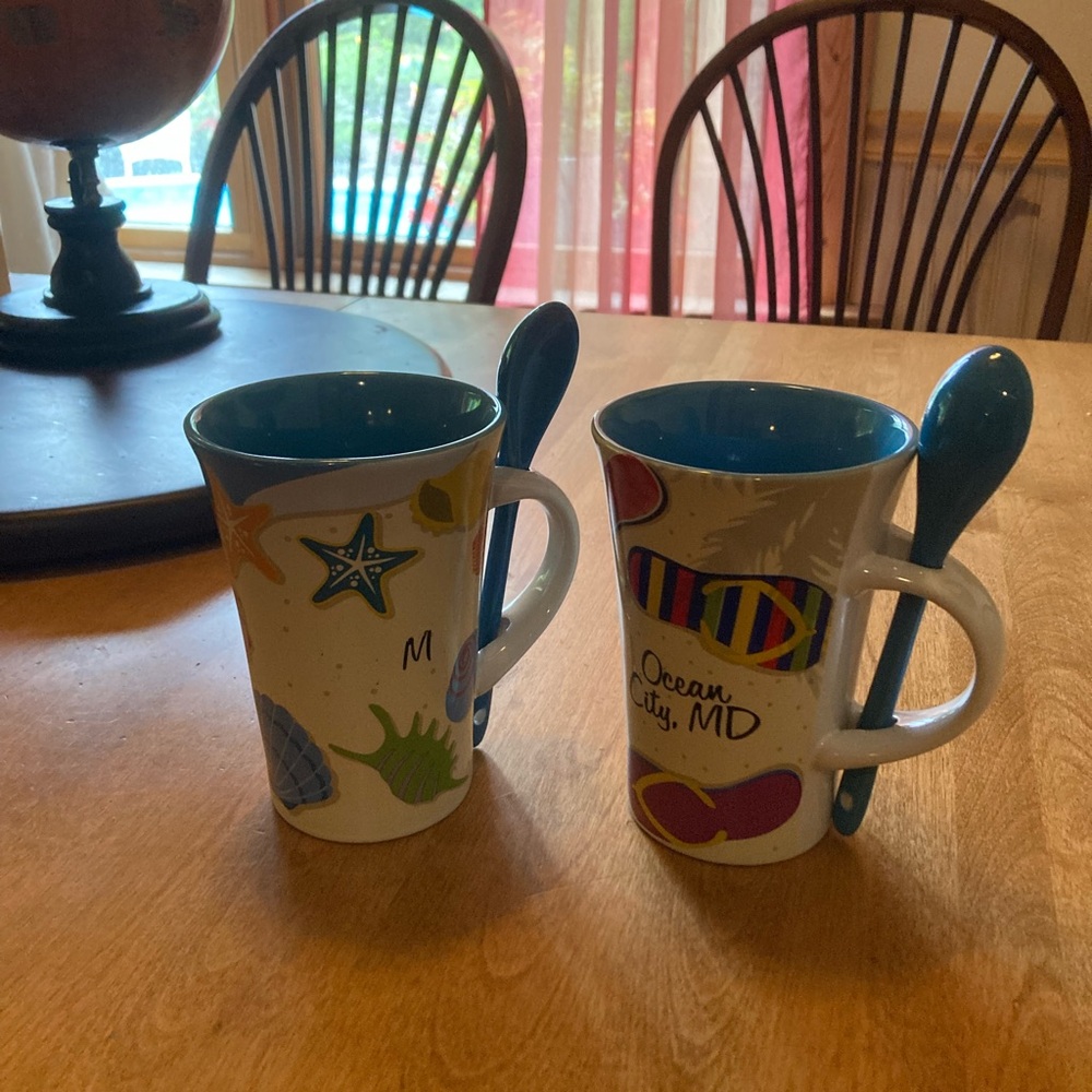 PCF Souvenir mugs with spoons in their handle